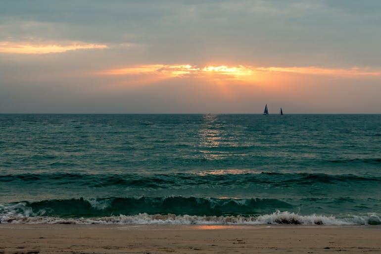 sunset at the beach 