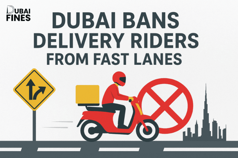 Dubai Bans Delivery Riders from Fast Lanes